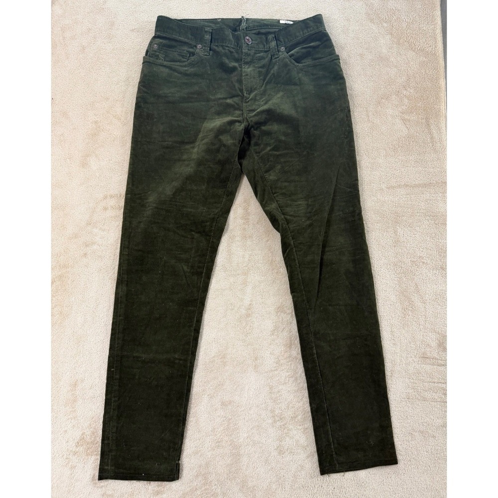 Todd Snyder Slim Fit Stretch Corduroy Pants Mens 31 Olive Green Preppy Casual